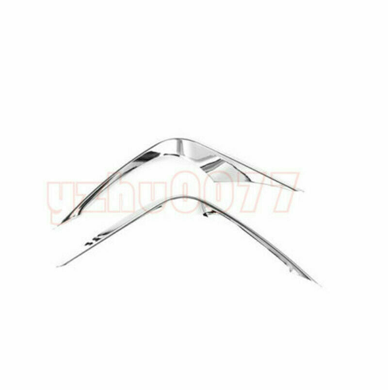 2P Chrome Front Fog Light Lamp Eyelid Strip Trim for Toyota Highlander 2020-2023