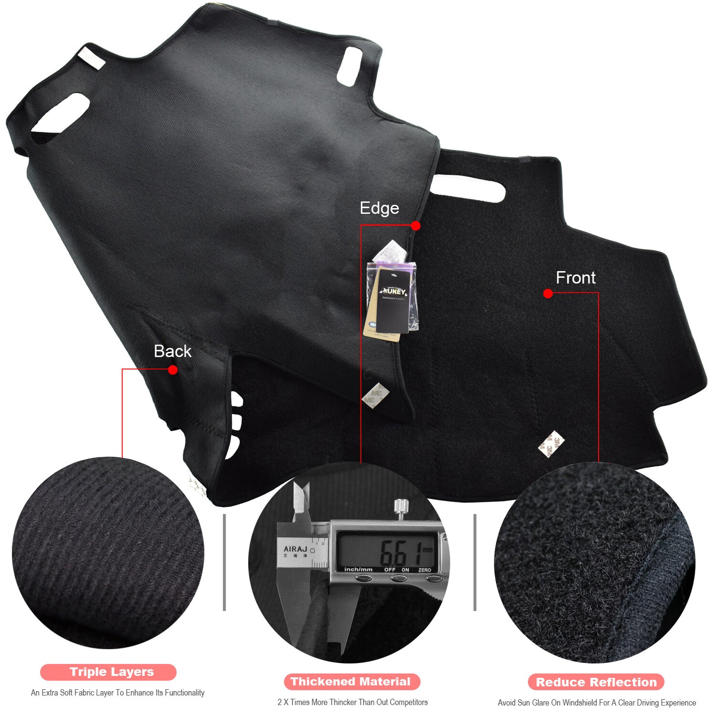 ForLexus RX RX330 RX350 2004 - 2009 Dashboard Cover Dashmat Dash Mat Pad Carpet Q