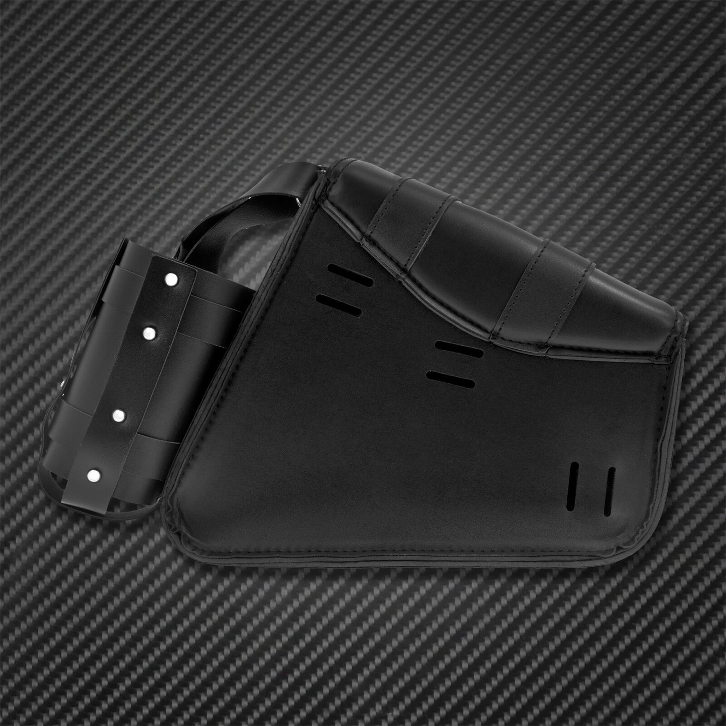 Motorcycle Saddlebag Storage Left Side Luggage Tool Saddle Bag w/ Bottle Bag Q