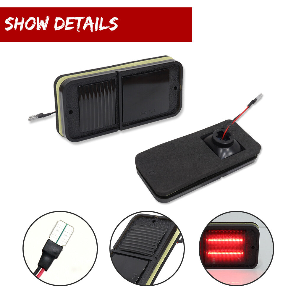 New smoked red rear luxury side marker light set with decoration suitable for 68-72 C10- v