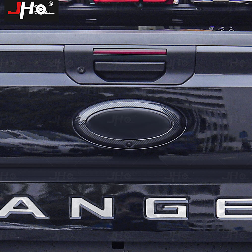 ABS Carbon Fiber Rear Tailgate Emblem Logo Cover Trim for Ford Ranger 2023-2024