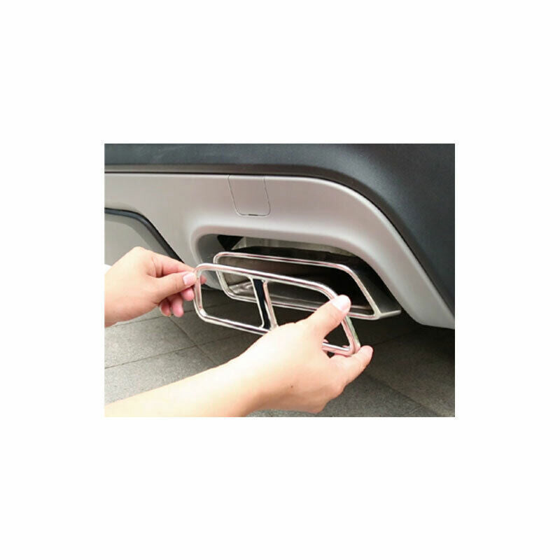 for Cadillac XT4 19-2023 Chrome Steel Rear Tail Exhaust Muffler Tip Pipe Ende 2P
