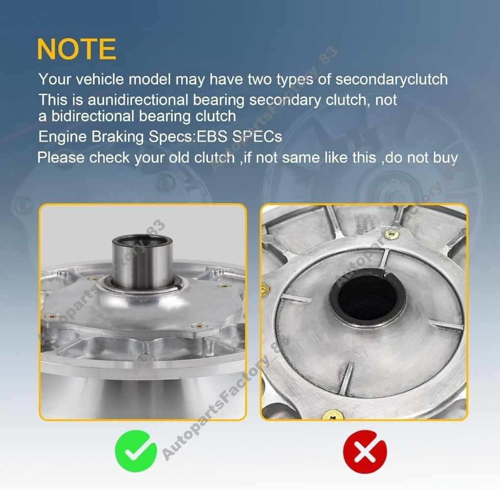 Complete main drive clutches 1323241 and 1323239 are suitable for Polaris RZR 1000.