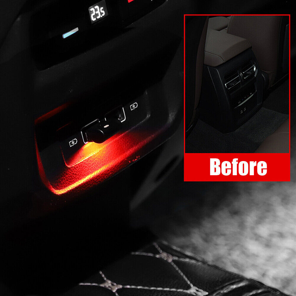 USB LED Car Neon Atmosphere Ambient Light Bulb for Mini Lamp Interior Accessories x1