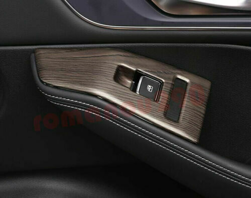 4P for Nissan Rogue 2021-2023 ABS Wood Grain Look Window Switch Lift Panel Cover