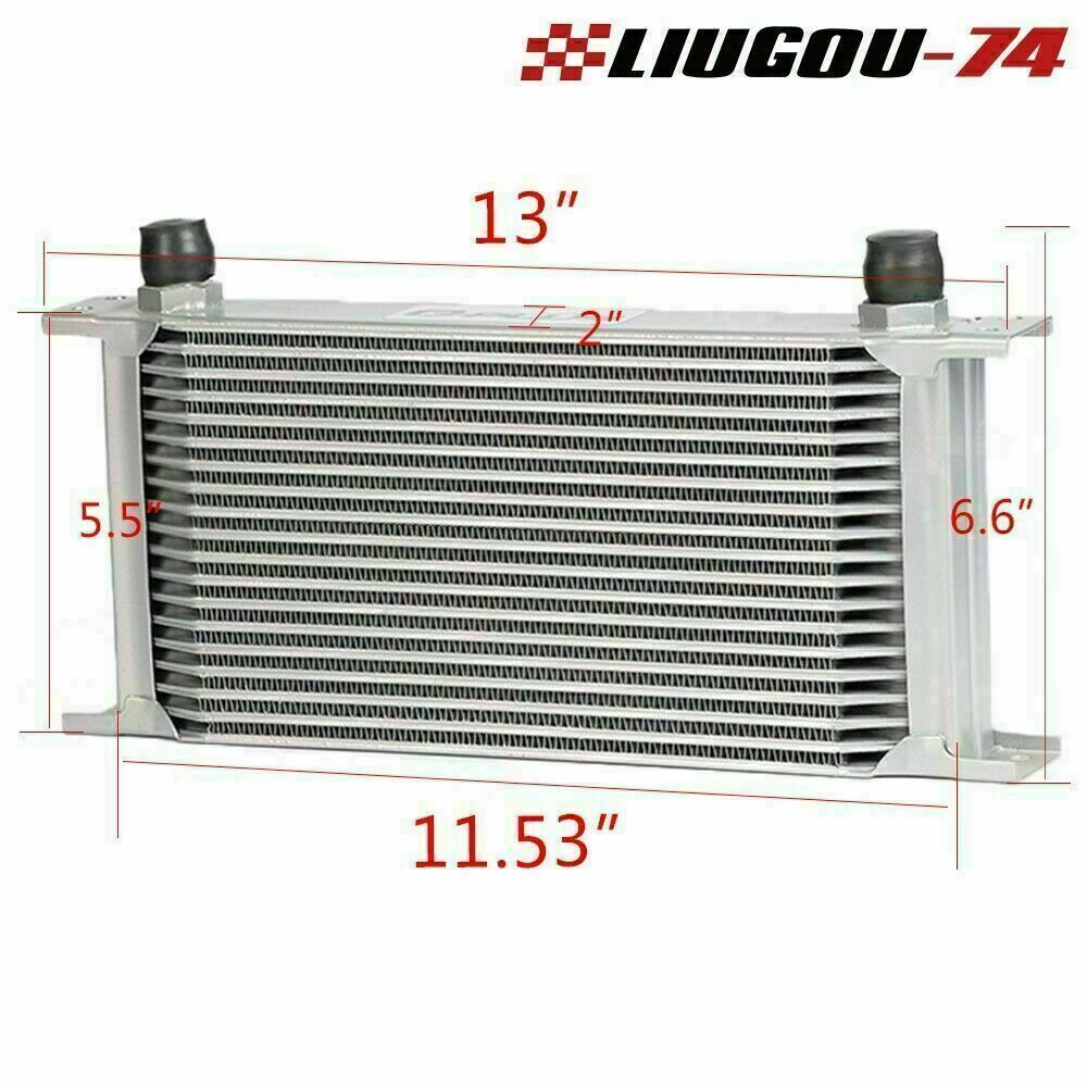 19 lines 10-AN Suitable for universal aluminum alloy engine transmission oil cooler, silver Q