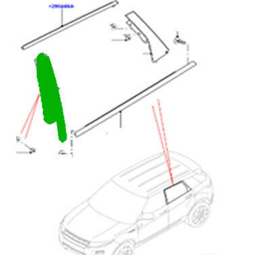 Rear Door Outside B Columns Molding Trim Fit for Land Rover for Range Rover Evoque 5