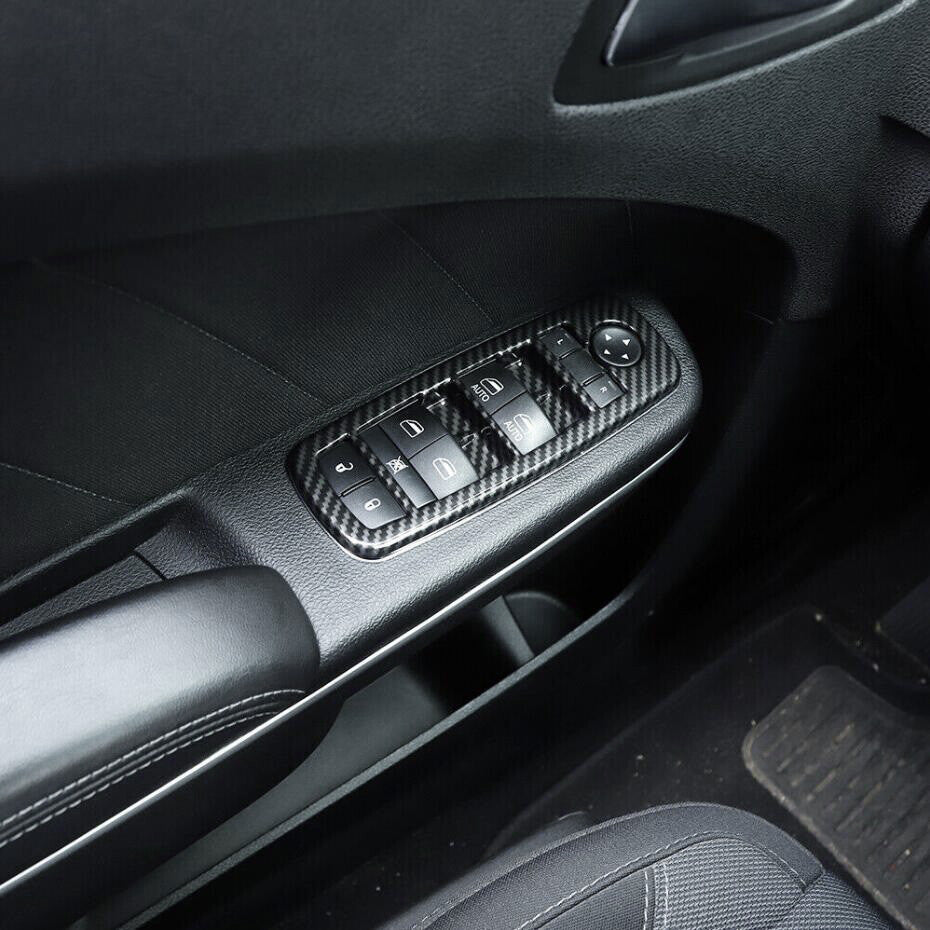 For 2011-2023 for Dodge Charger Carbon Interior Window Lift Switch Panel Cover Trim v