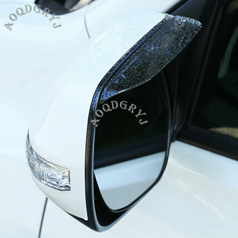 Car Black Rearview Mirror Rain Board Cover Side Shield for Toyota Prado 2010-20