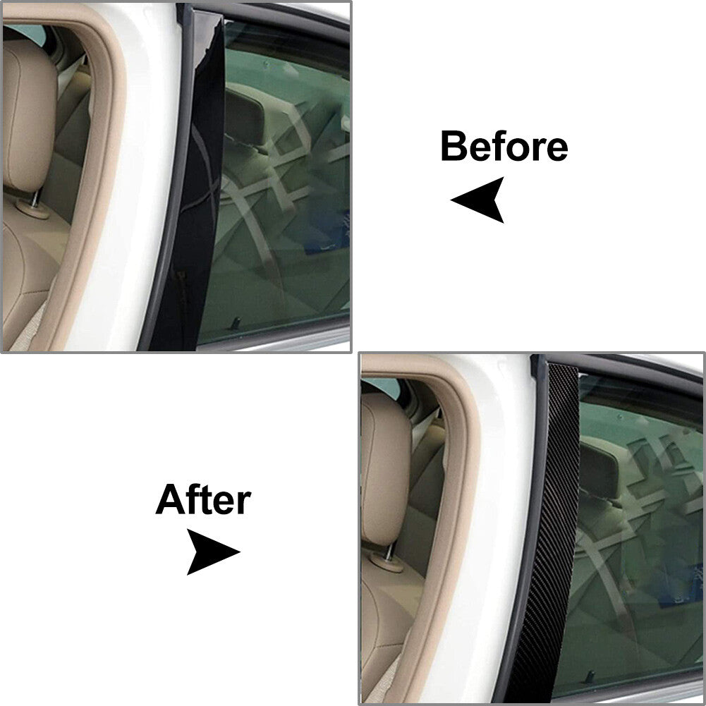Car Exterior Door Window B Pillar Post Cover Trim for Mercedes-Benz C Class W204