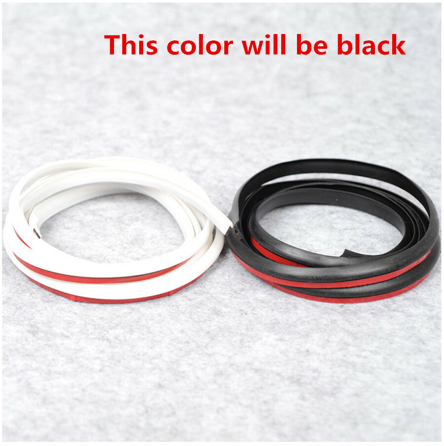 5M T-Type Black Rubber Sealing Strip Front Bumper Lip Body Kit Trim Accessories