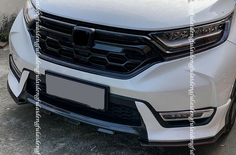 for Honda CR-V CRV 2017-2021 ABS Black Grille Front Bumper Center Cover Kit 3Pcs