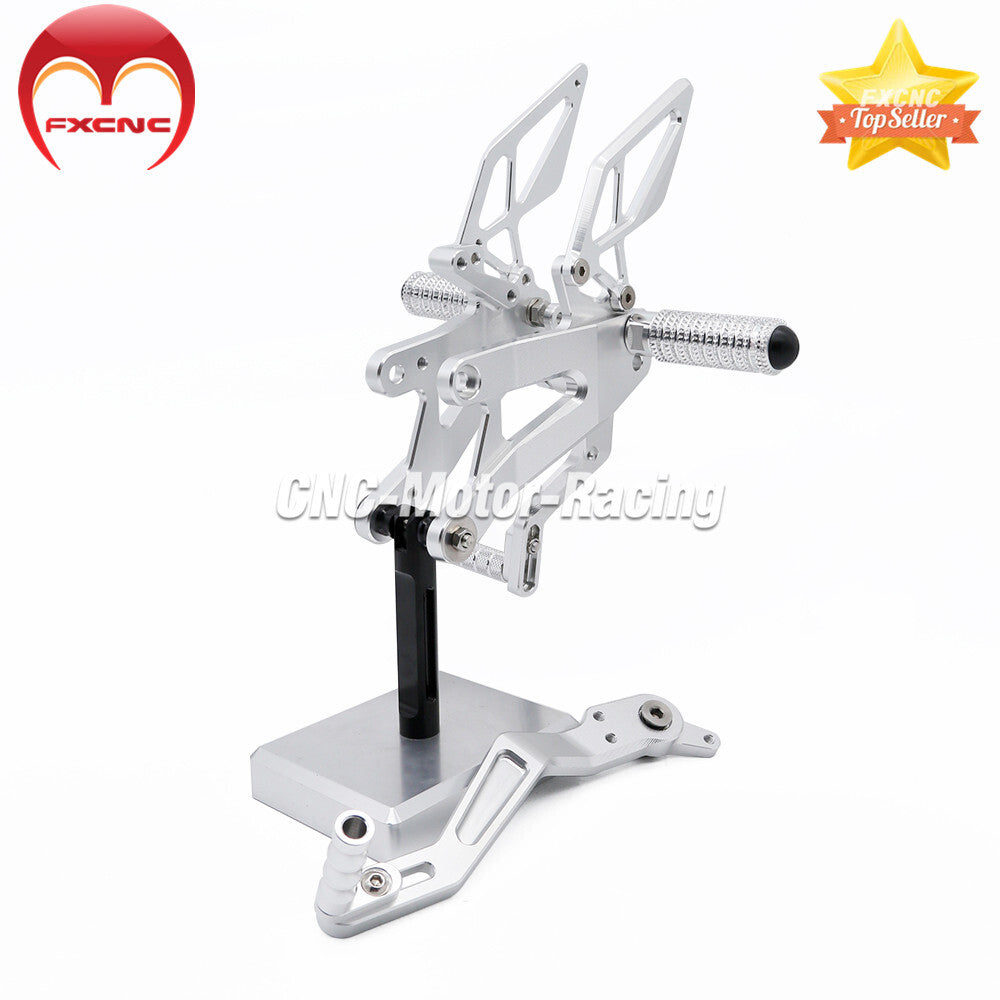 CNC geared foot pedals, foot spikes, and footstools are suitable for Zontes 703RR aluminum motors.