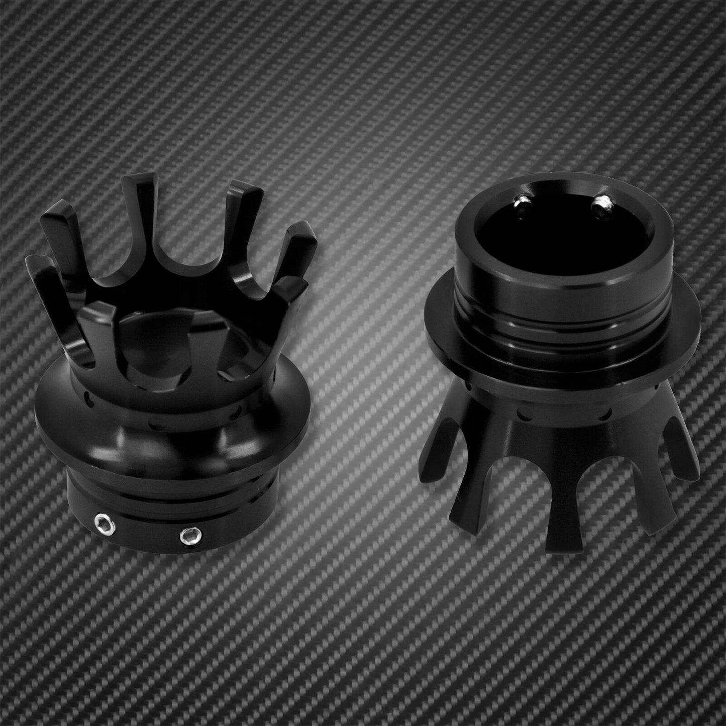 All Black 29MM Crown King Front Axle Nut Cover Fit for Harley Sportster Touring