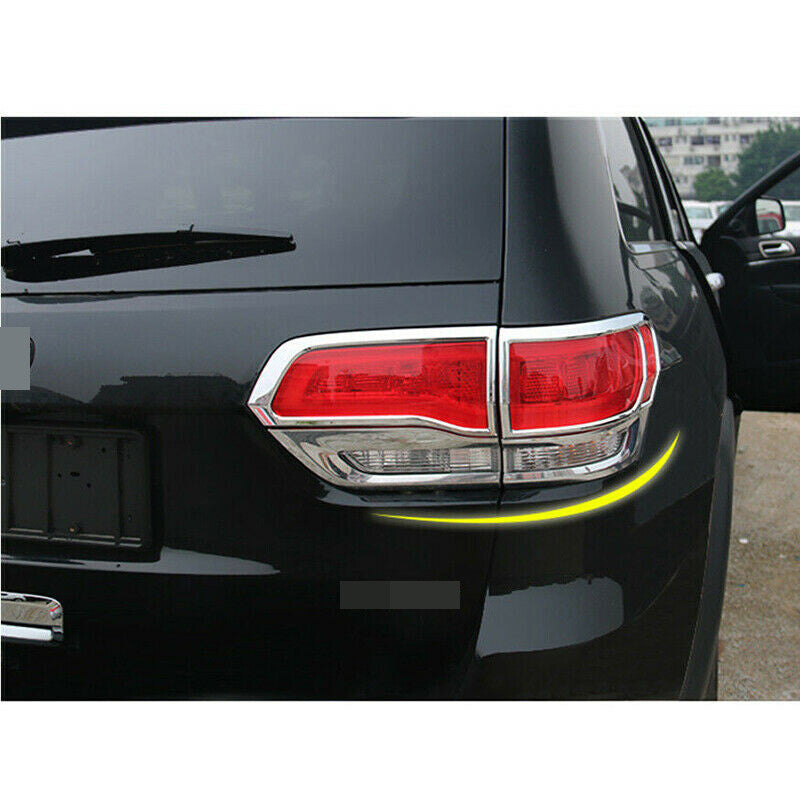 4P Chrome Taillight Rear Lamp Frame Cover Trim for Jeep Grand Cherokee 2014-2020