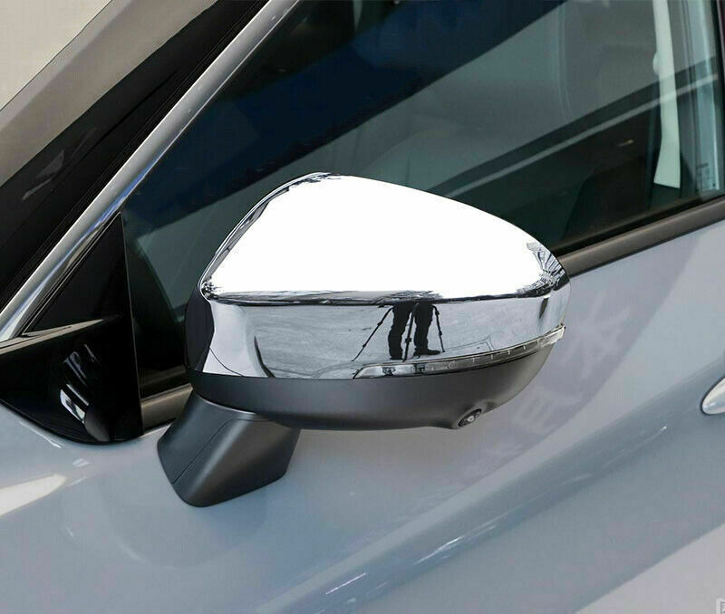 2 for Nissan Rogue 2021-2023 ABS Chrome RearView Side Mirror Cap Wing Cover Trim