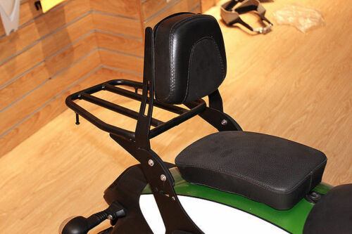 Black Passenger Backrest Sissy Bar Luggage Rack for Kawasaki Vulcan 650 S EN650