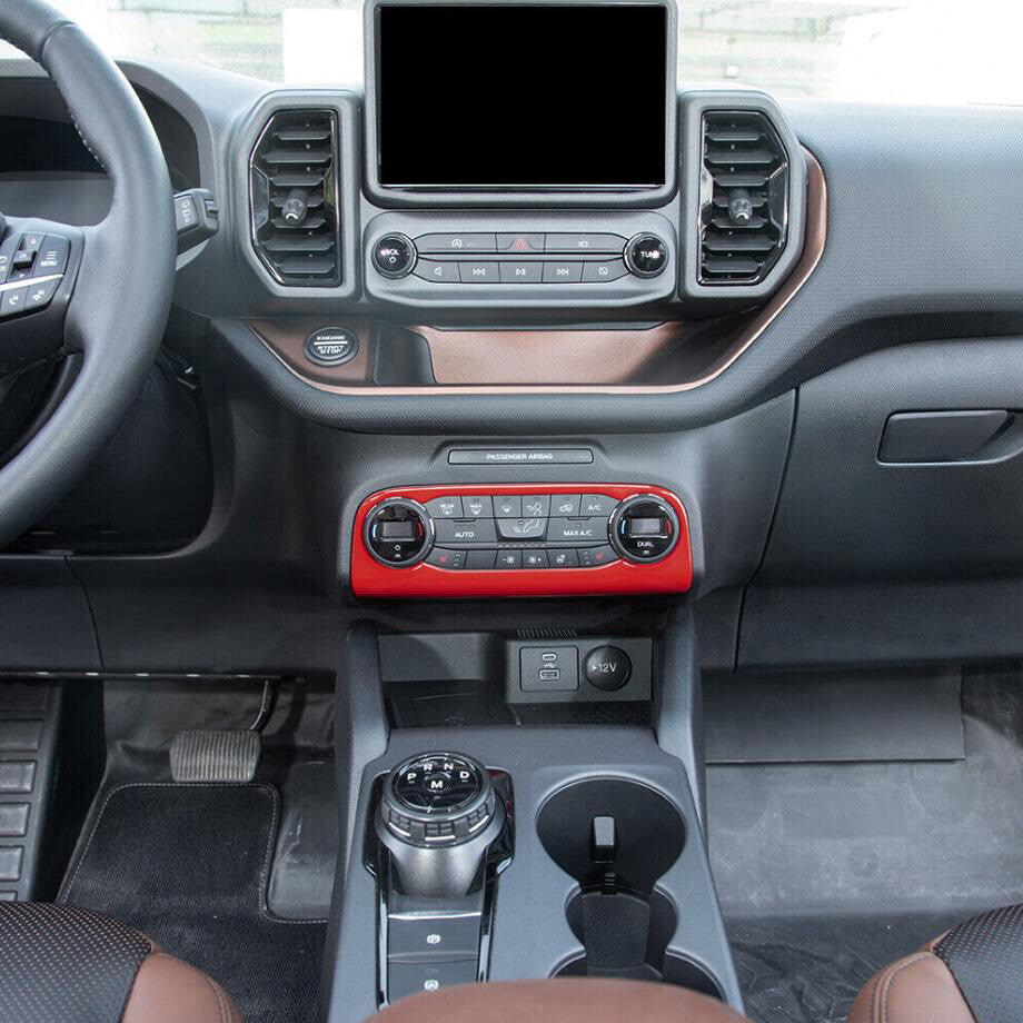 For 2021-2024 for ford Bronco Sport ABS Red Air Condition Switch Panel Cover Trim 1P