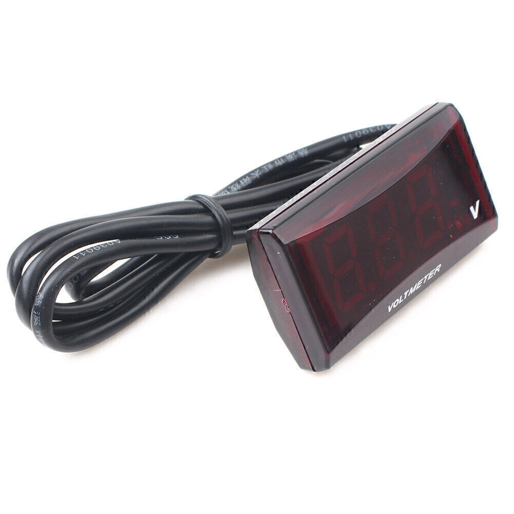 for Yamaha for BMW LED Display Digital Voltmeter Voltage Panel Meter Universal Red
