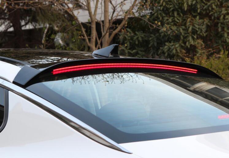 LED Taillight Black Rear window Roof Spoiler Wing for Hyundai Sonata 2011-2014