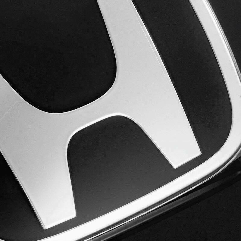 AUDM 3-Piece Black Set with Front and Back STEERING Badges, Emblem for Civic HATCH 2016-2021