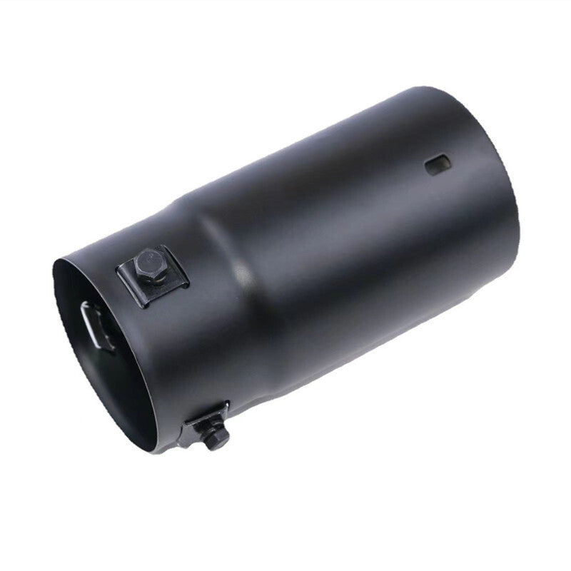 1Pcs Car 70mm Exhaust Tail Muffler Tip Straight Pipe Single Outlet Matte Black