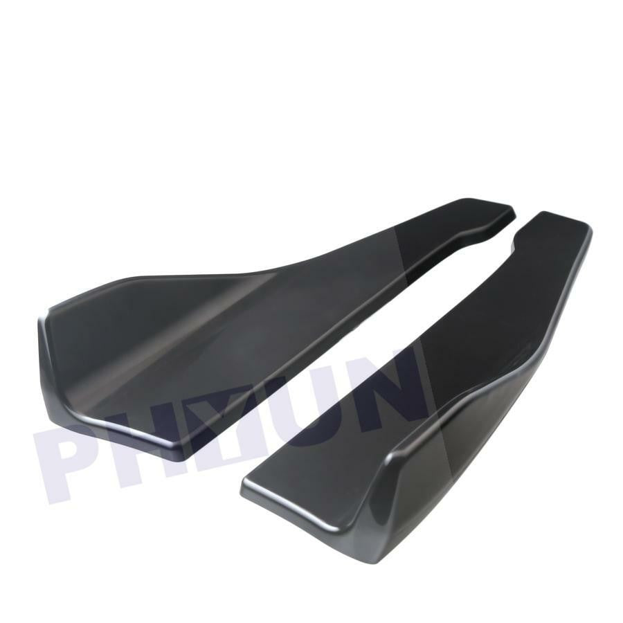2 Pcs Modified Rear Lip Side Skirt Bumper Spoiler Splitters Universal For Sedan Q