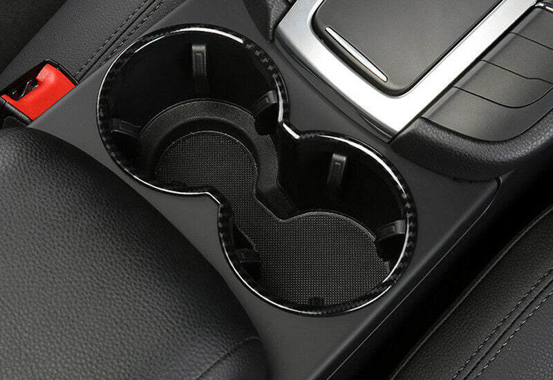 Carbon Fiber Style Watercup Holder Cover Fit for Porsche MACAN 2014-2020
