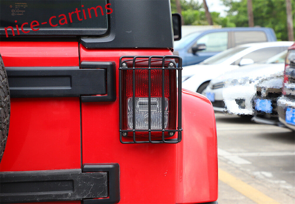 Black Rear Tail Light Guards Protector Cover Kits for Jeep for Wrangler JK 2007-2017
