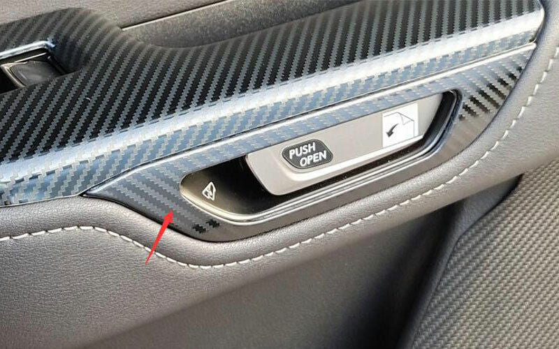 Black Leather PU Inner Door Anti-Kick Panel Cover trim For Model 3 2017-23 v