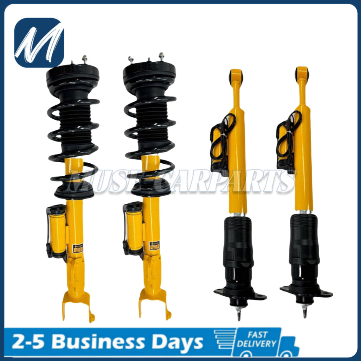 Pair for Jaguar XF RWD 2009-2015 Front Shock Asorbers Struts Assys w/o Electric.
