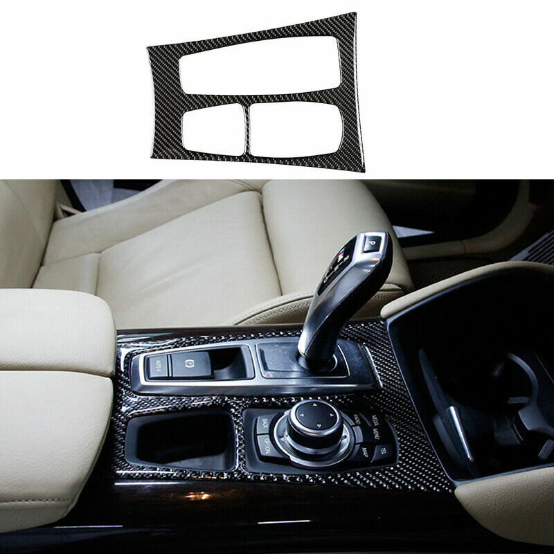 16PCS Carbon Fiber Interior Trim Cover Trim Fit for BMW X5 E70 X6 E71 2008-13