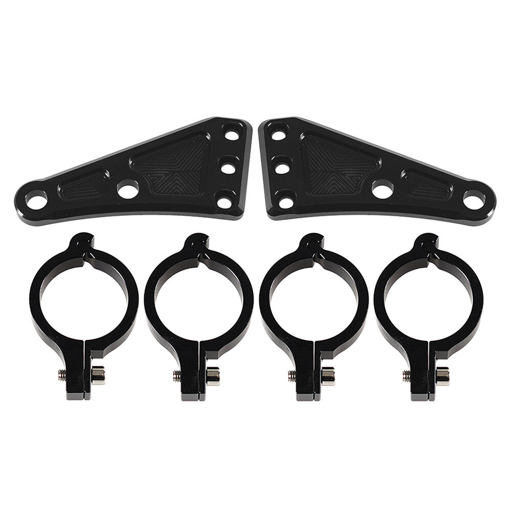 CNC Headlight Lamp Mount Bracket For 41mm Fork Tubes Motorbike Universal Pair Q