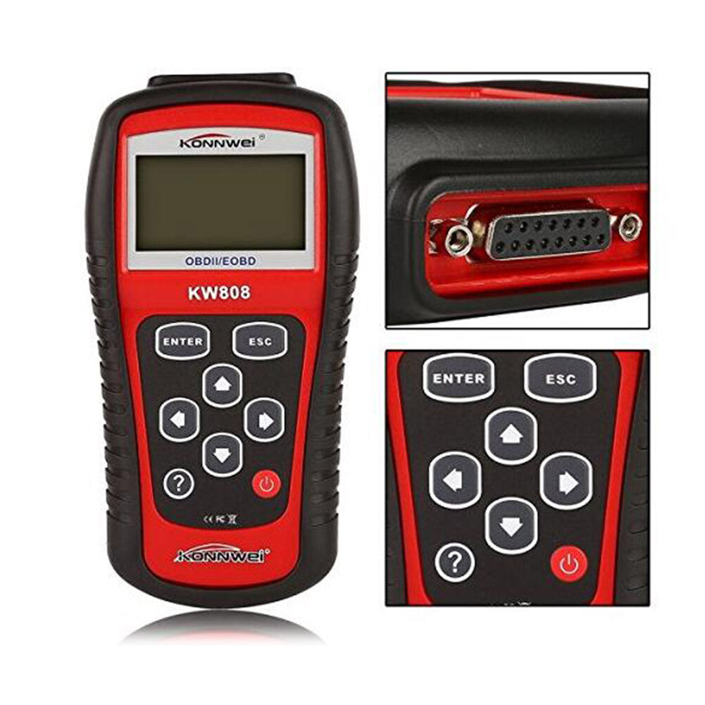Car Diagnostic Scanner Code Reader Tester KW808 MS509 OBD2 OBDII EOBD Set Q