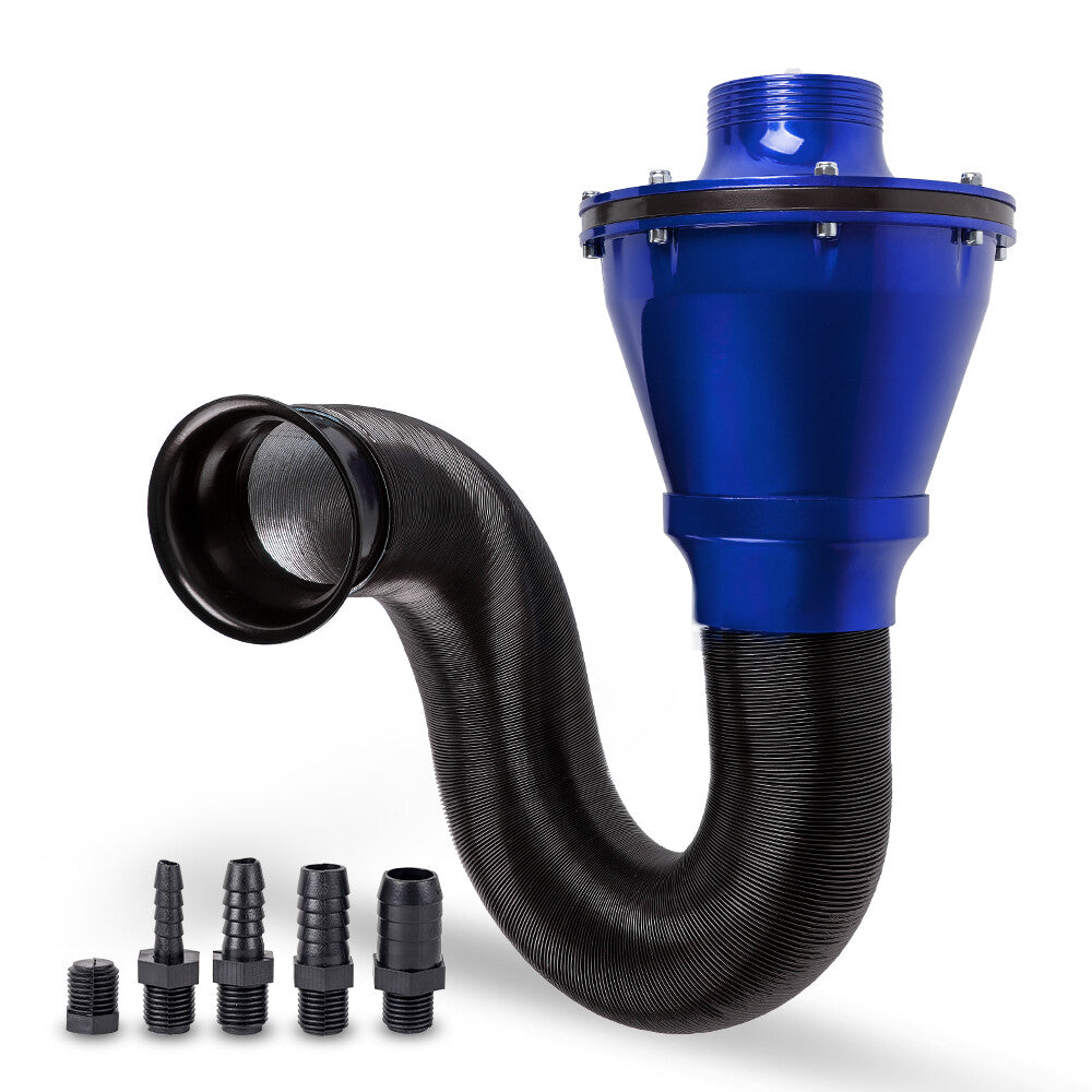 Universal 70mm Cold Air Intake System Air Filter Kit Auto Car Blue Q