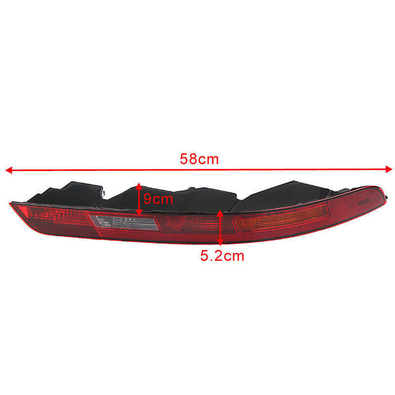 for Audi Q3 2016 2017 2018 Pair Rear Lower Bumper Tail Light Reverse Stop Lamp