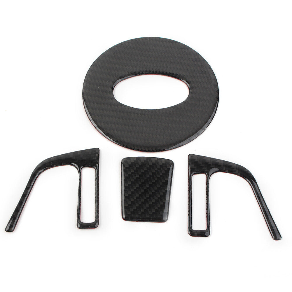 for Subaru Forester 2013-18 14 4x Carbon Fiber Front Steering Wheel Cover Kit