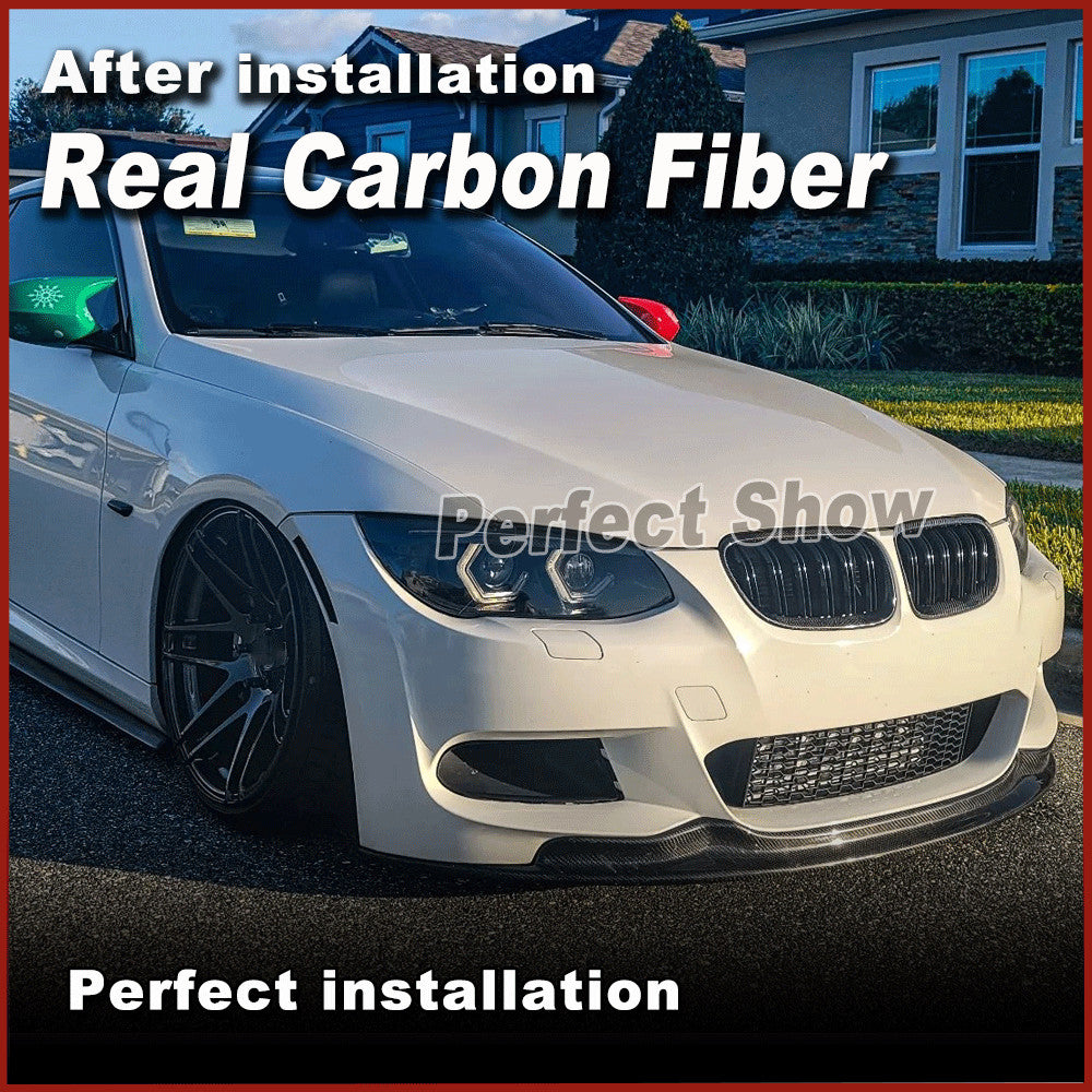for BMW 3Series E92 E93 LCI 335i M Tech REAL CARBON Front Bumper Lip Splitter