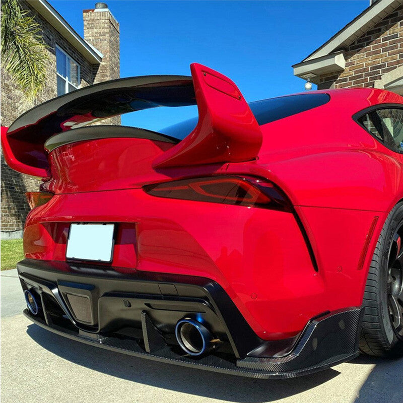 for Toyota Supra GR A90 2019-2022 Matt Black Rear Bumper Diffuser Lip Spoiler