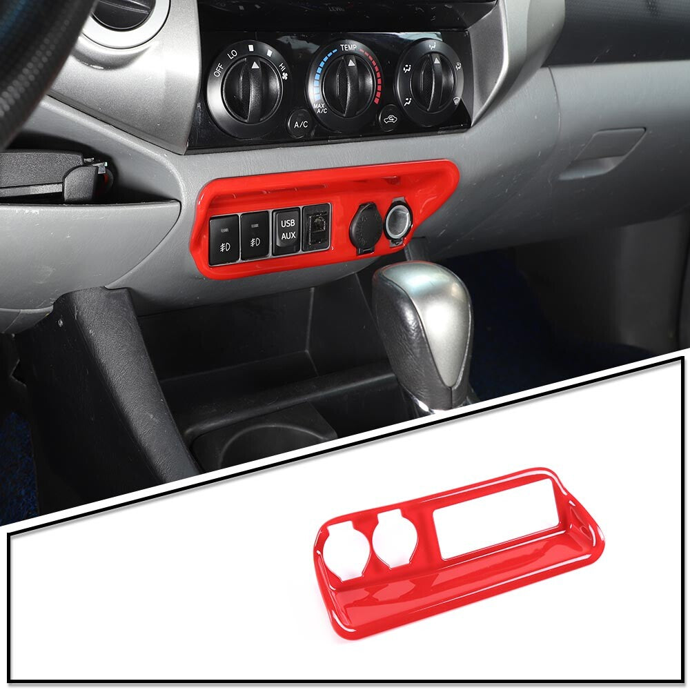 2-Pack Red Inner Door Handle Molded Trim Cover Frame for Corvette C7 2014-2019- v
