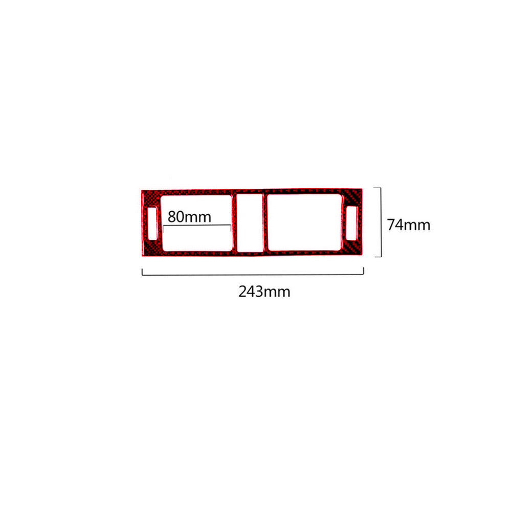 for Mercedes-Benz C-Class W204 07-10 Red Carbon Fiber Vent Outlet Trim