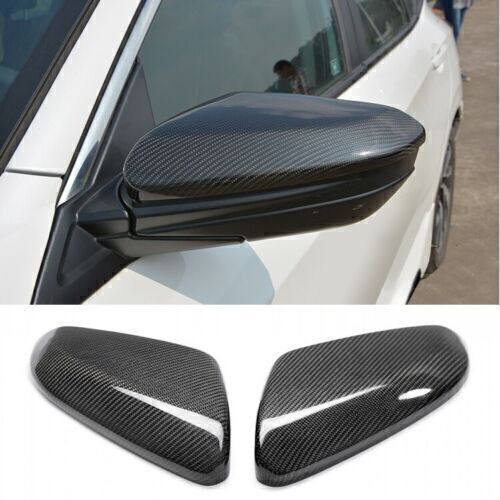 Suitable for for Honda for CIVIC 2016 - 2021 Carbon Fiber Style Rearview Mirror Cover Decoration - v