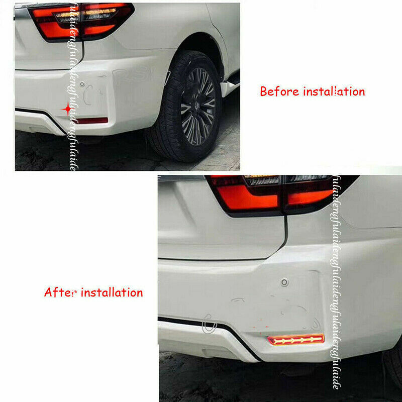LED Rear Bumper Reflector Fog Brake Turn Indicator Lights for Nissan Armada Y62