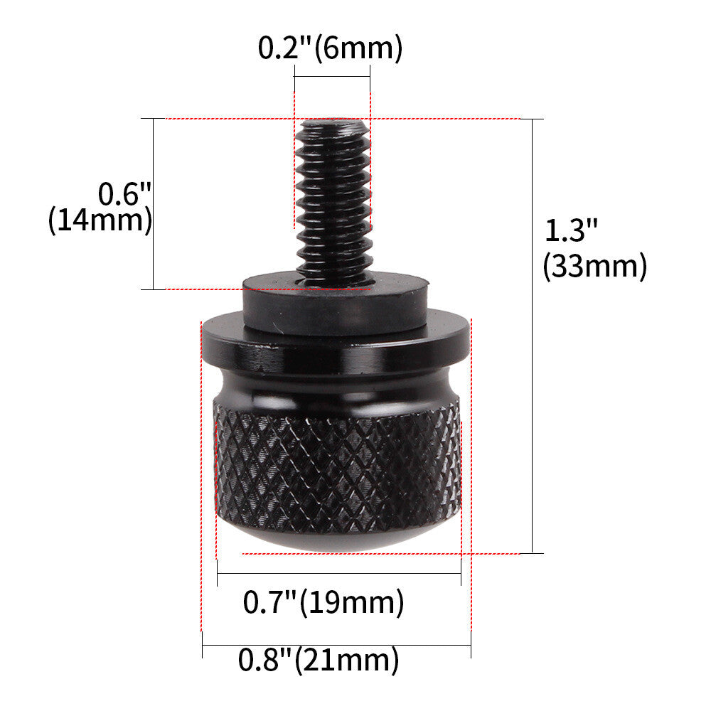 2PCS Rear Fender for Seat Bolt Screw Chrome + Black for Harley Sportster Dyna 86-23