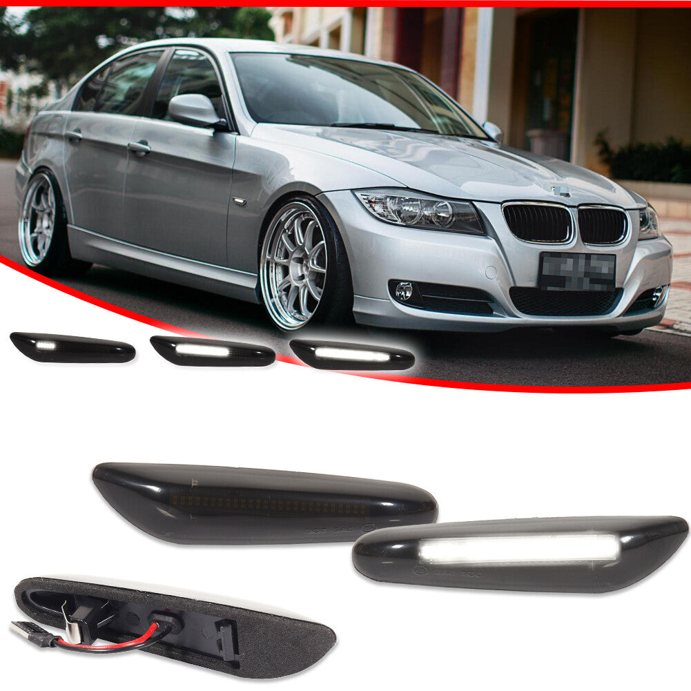 Front side marker signal lights with sequential white LED for 1 3 5 - v