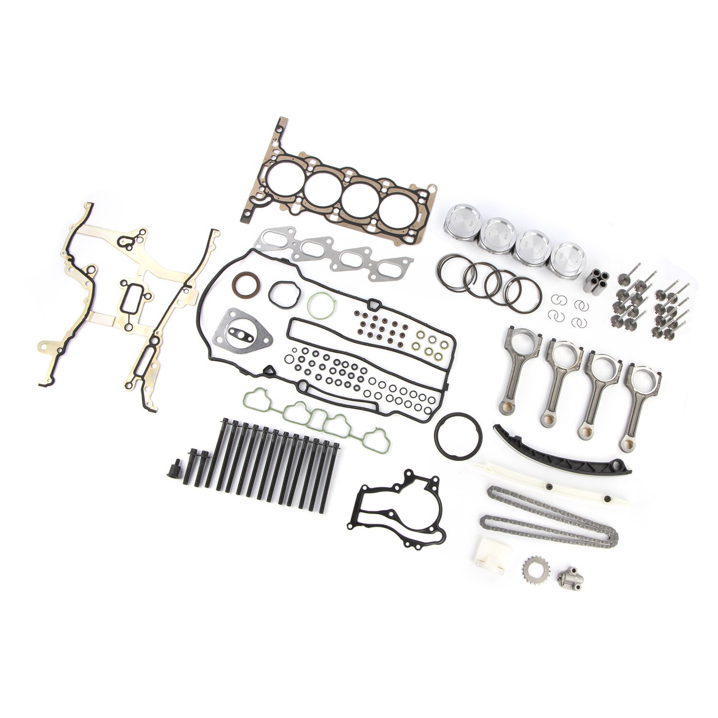 Engine Pistons Overhaul Rebuild Kit 4x Con Rods For 11-16 for Chevy for Cruze for Buick 1.4L