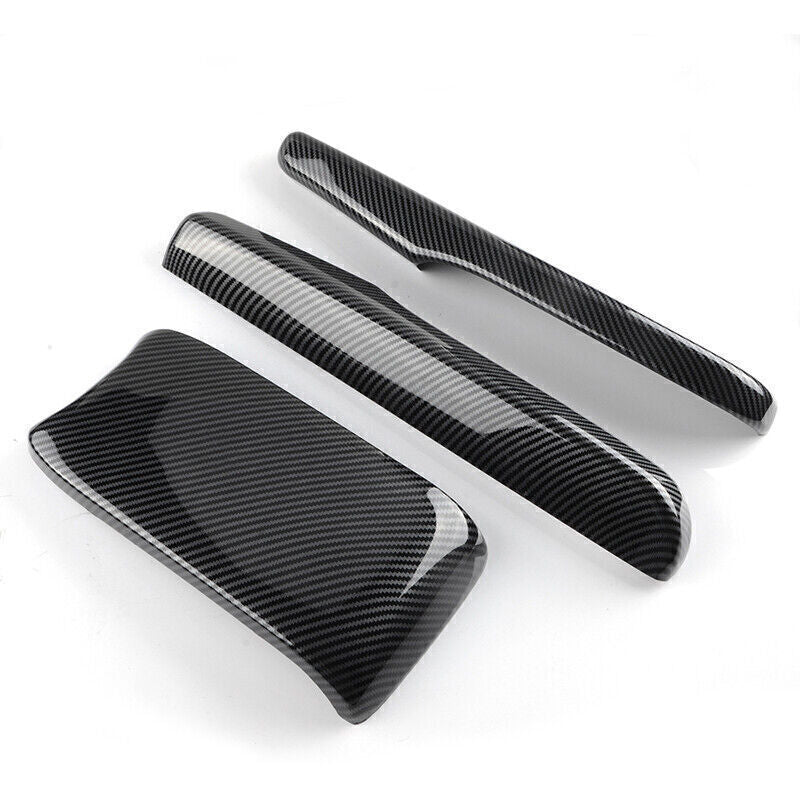 Carbon fiber black interior center armrest box panel for 2016-2021 for Honda Civics.