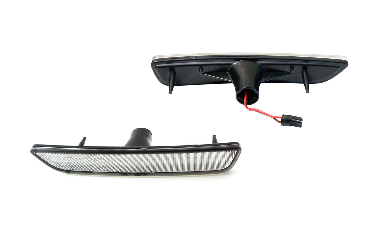 2-Pack Transparent Lens Front Marker Lights, Amber LED Lights for 10-14 for ford Mustangs Q