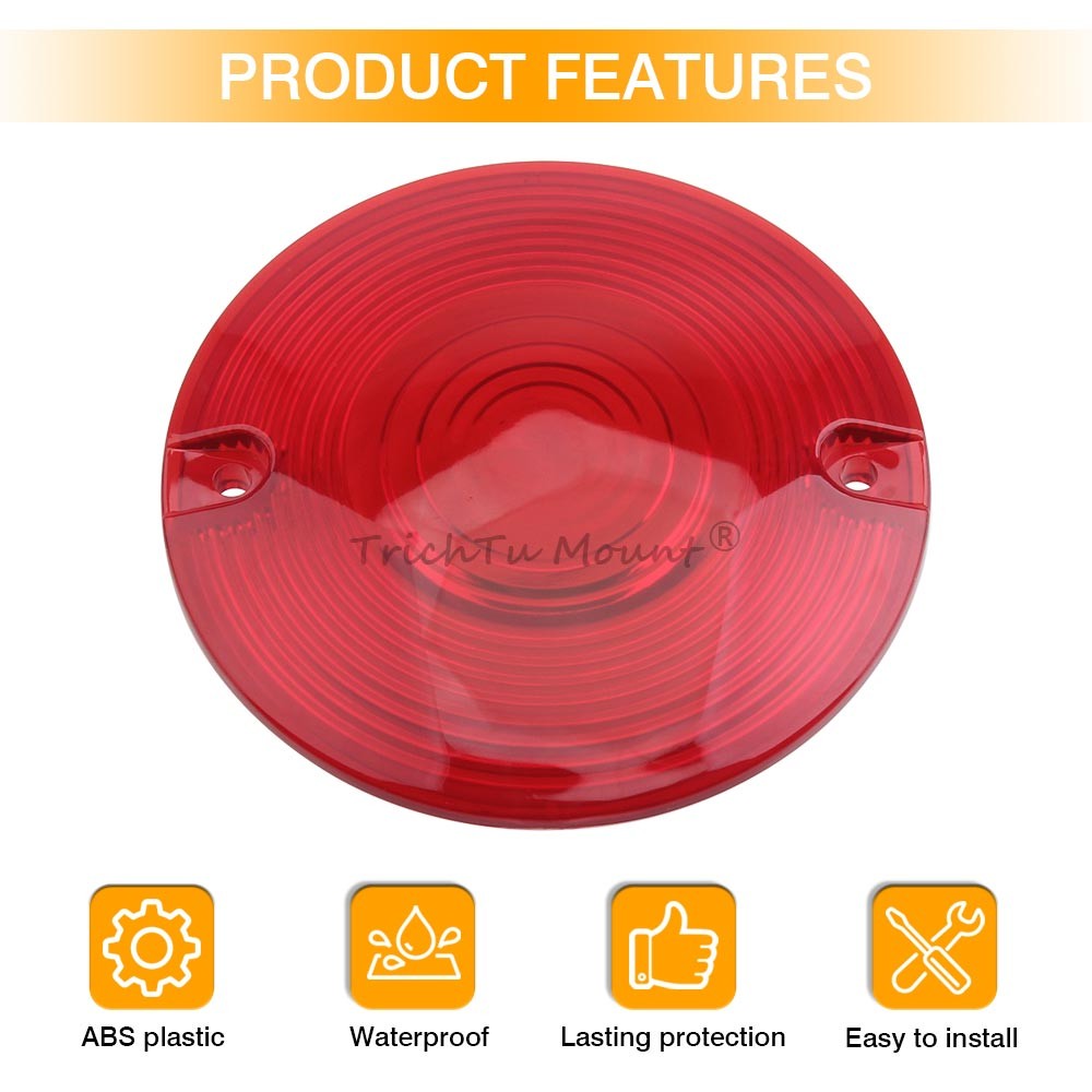 Turn Signal Light Cover Red Lens for Harley Davidson Electra Glide Road King 86+ Q