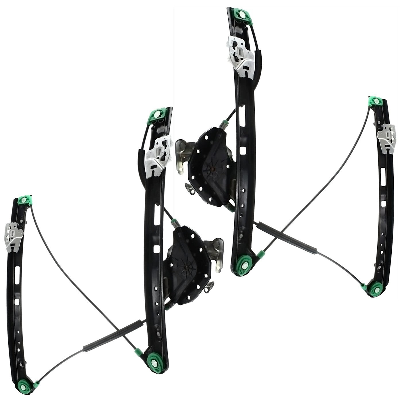 Pair Window Regulators Glass Set of 2 Front Driver Passenger Side for 330 325